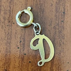 Cursive D charm